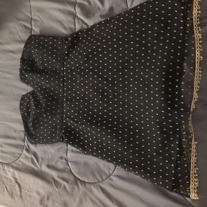 Black and gold dress